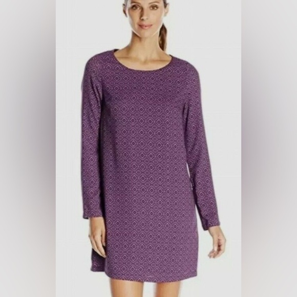 Prana Cece Purple Geo Dress - Picture 1 of 11